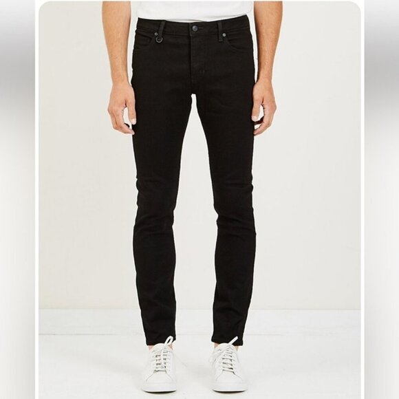 Neuw Iggy Skinny Perfecto Men's Charcoal Black Skinny Straight Jeans Size 33X32